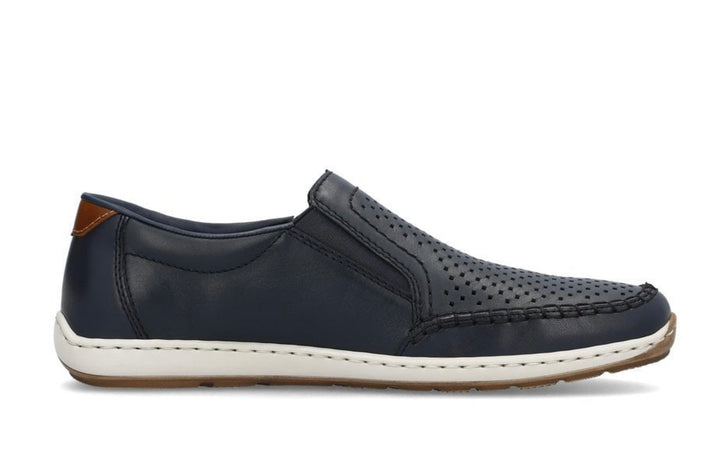 MENS NAVY SLIP ON SHOE