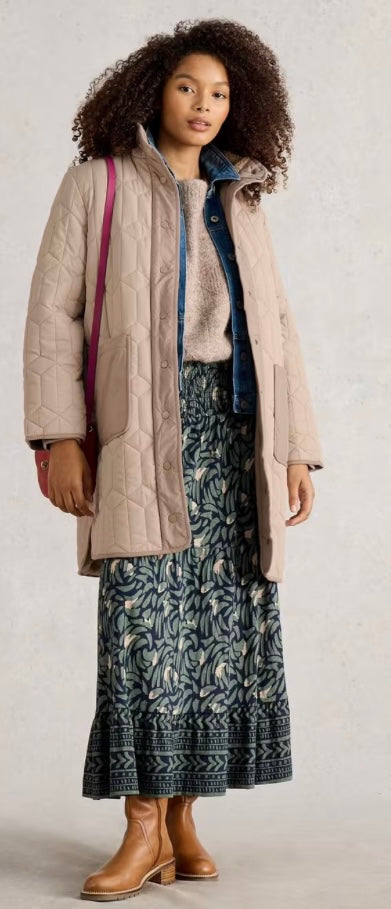 CARMEL BORG LINED QUILTED COAT