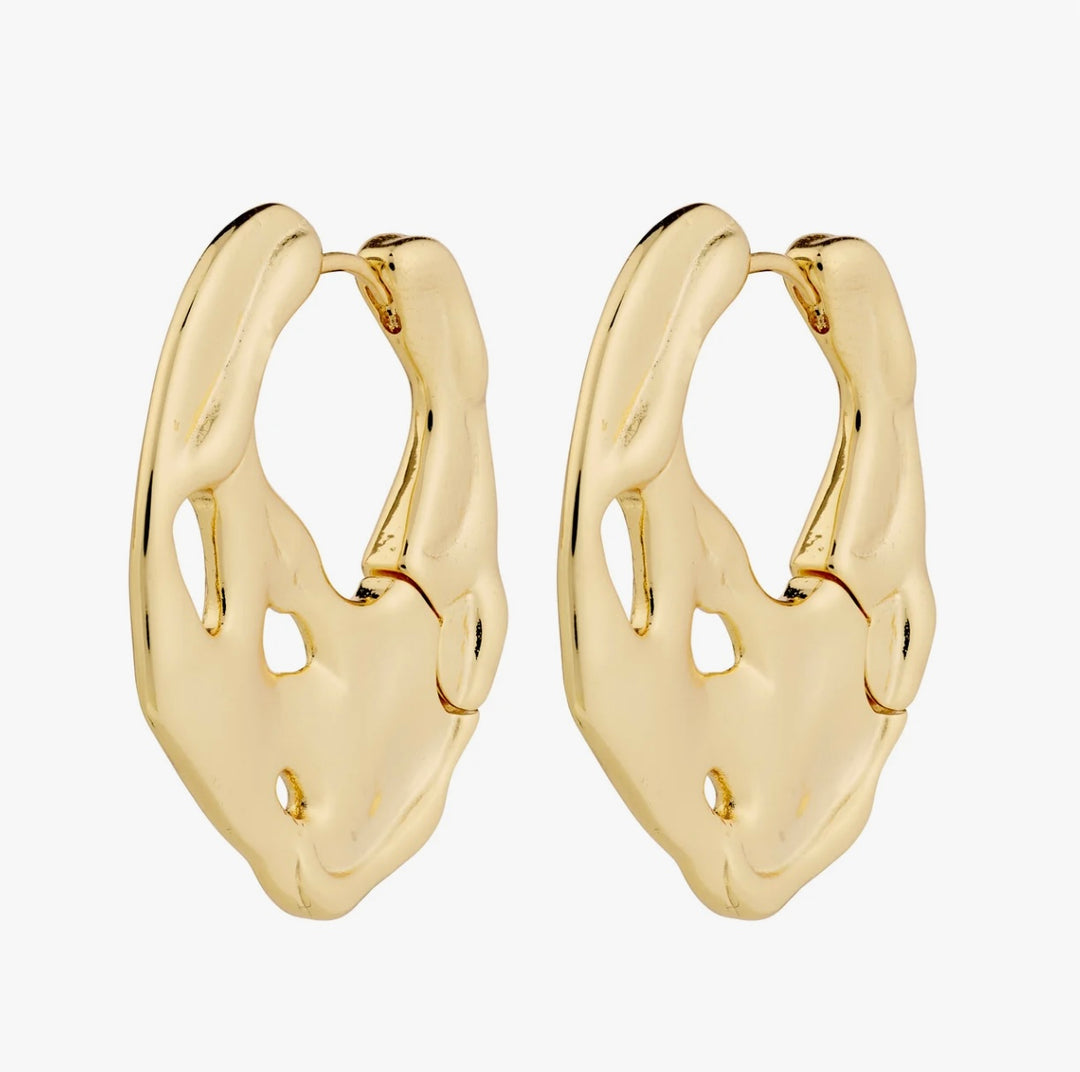 DAWN GOLD PLATED HOOP EARRINGS