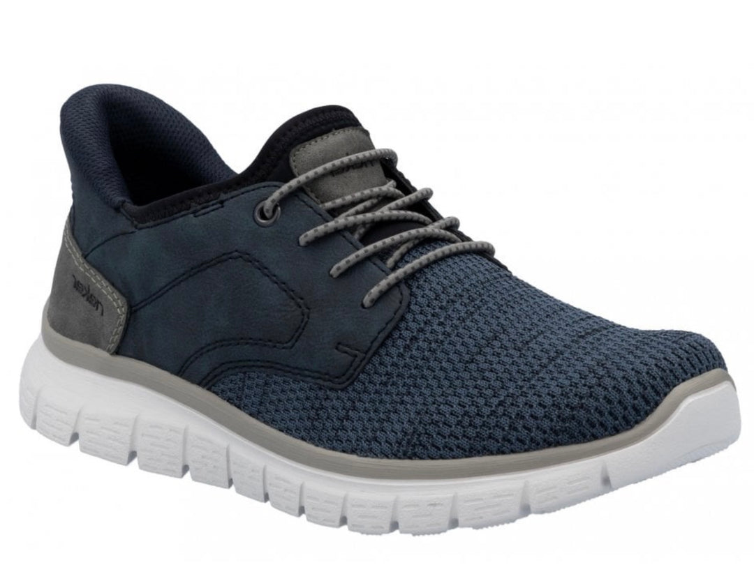 B6658-14 MEN'S SHOES BLUE GESTROBELT