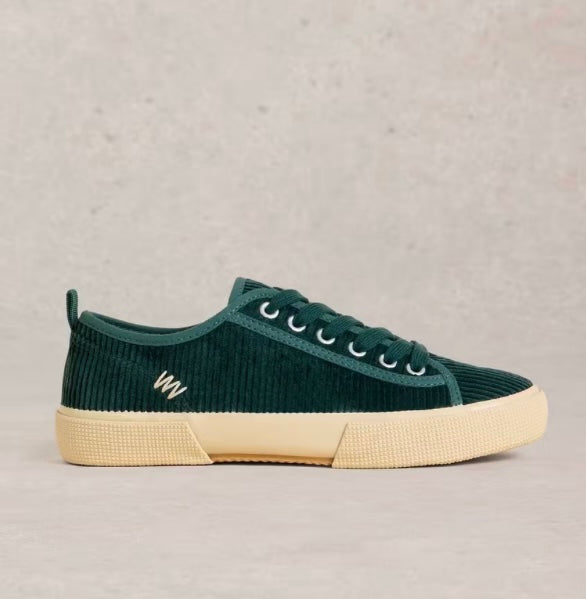 DARK TEAL PIPPA CORD LACE UP TRAINER