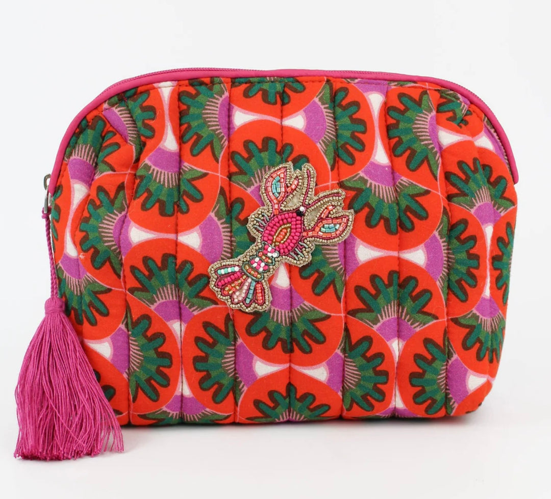 LOBSTER QUILTED WASH BAG