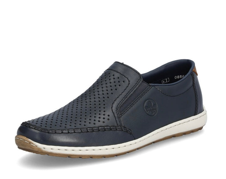 MENS NAVY SLIP ON SHOE