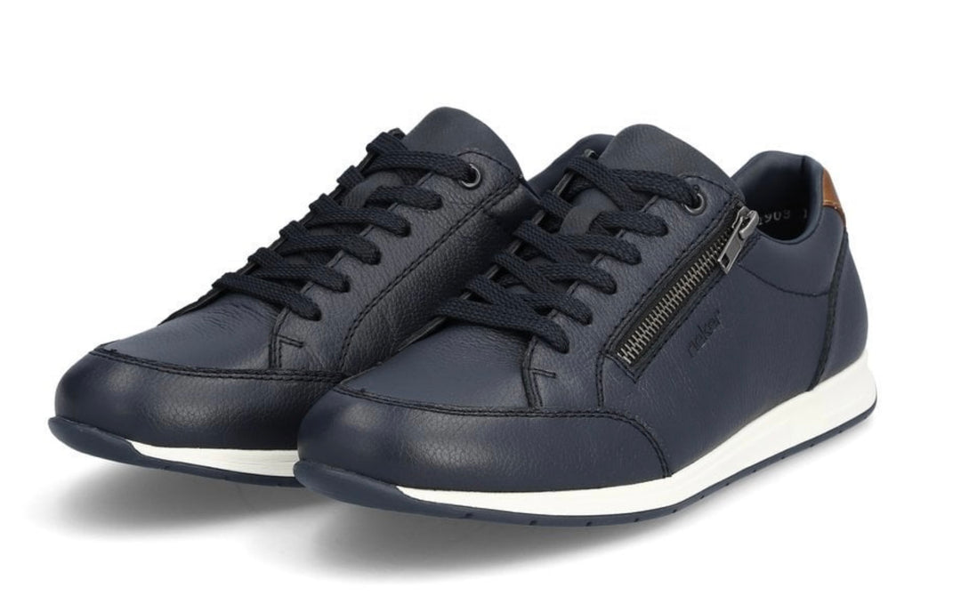 MENS NAVY BLUE ZIP DETAIL TRAINER