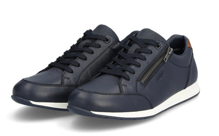 MENS NAVY BLUE ZIP DETAIL TRAINER