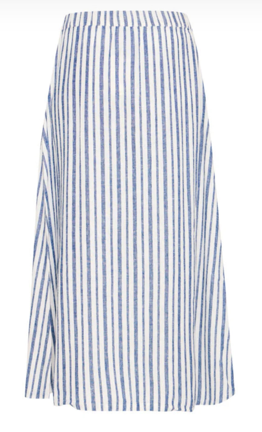 MARSHMALLOW STRIPE MIX FALAKKA BUTTON SKIRT
