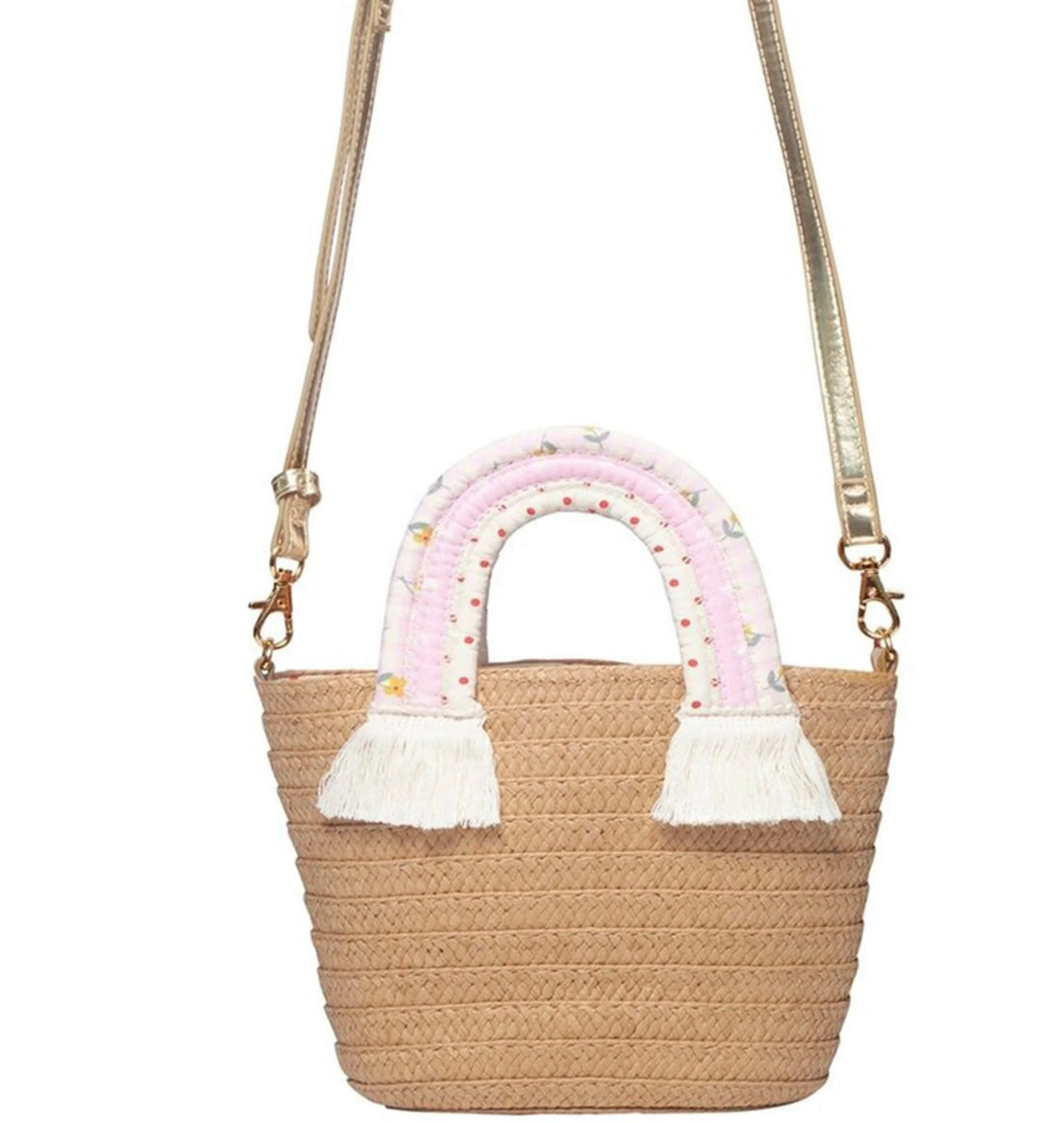PICNIC RAINBOW HANDLE BASKET