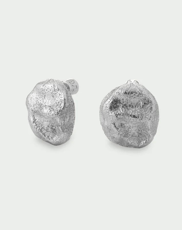 HALO EARRINGS LARGE SILVER