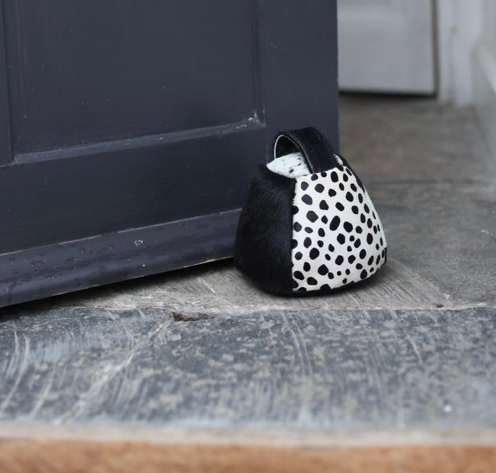 MULTI COWHIDE LEATHER DOORSTOP