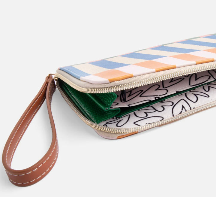 MULTI STRIPE TRAVEL POUCH