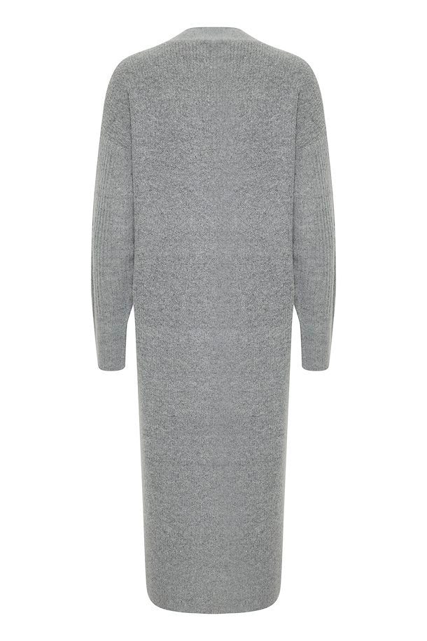 MID GREY MELANGE ONEMA LONG CARDIGAN