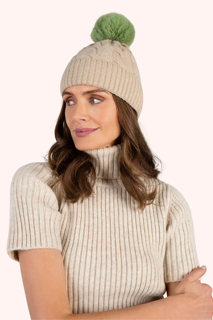 CREAM & SAGE POM POM NAT