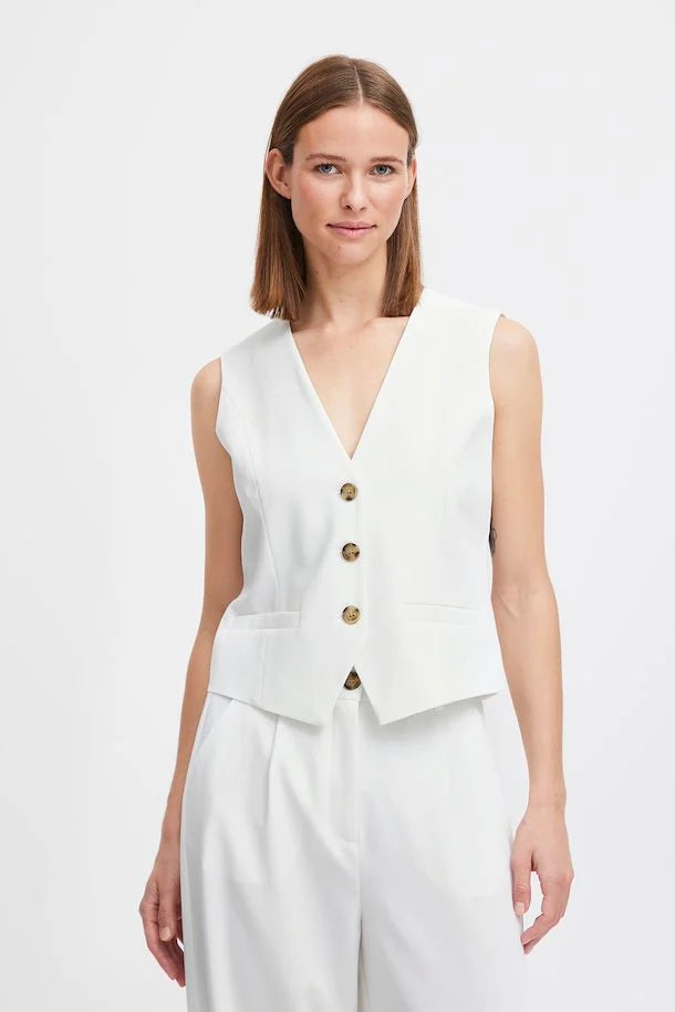 MARSHMALLOW WHITE DECERI WAISTCOAT