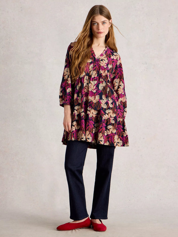 NAVY PRINT MARTA TUNIC