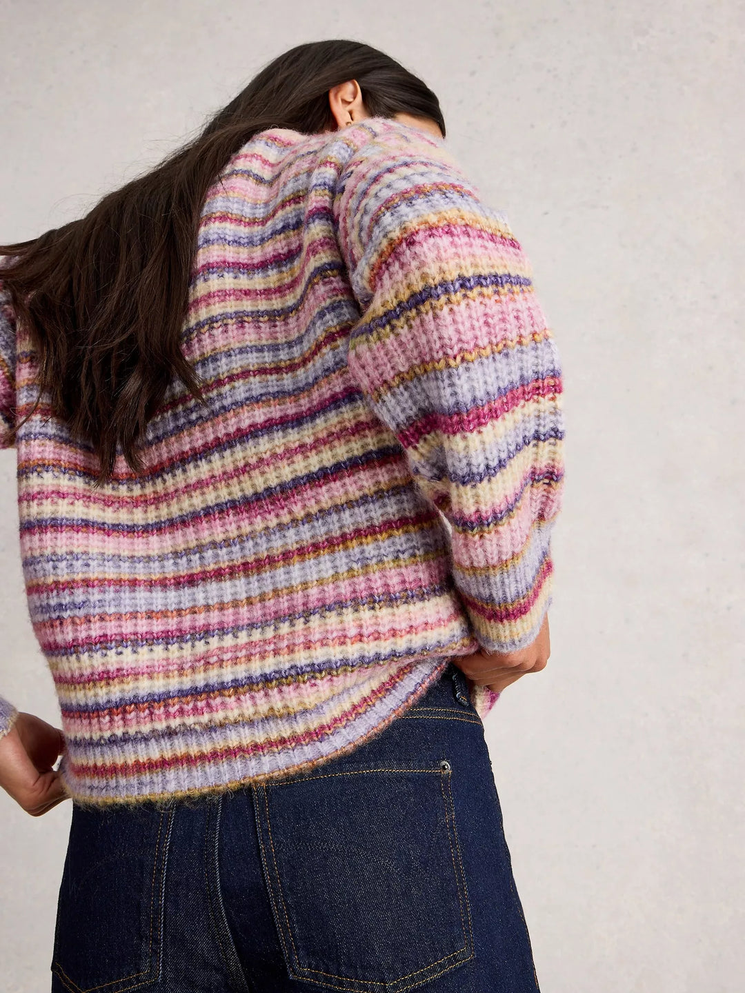 PINK MULTI SUZANNA SPACEDYE JUMPER
