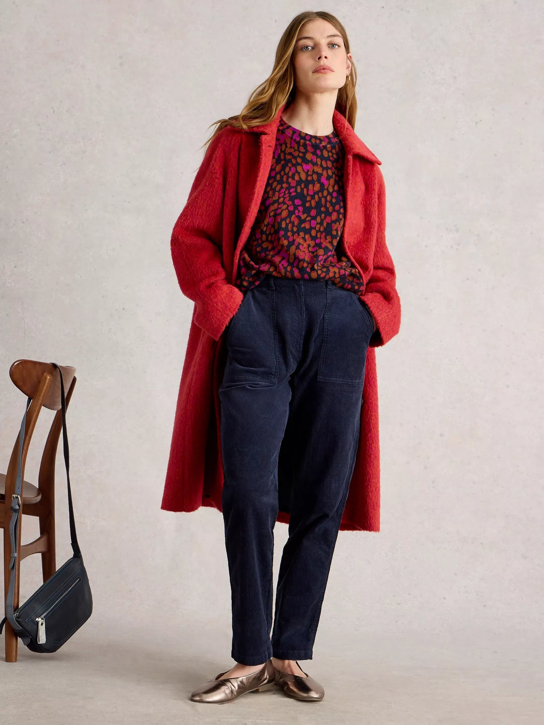 NAVY PRINT KATIE PRINT JUMPER