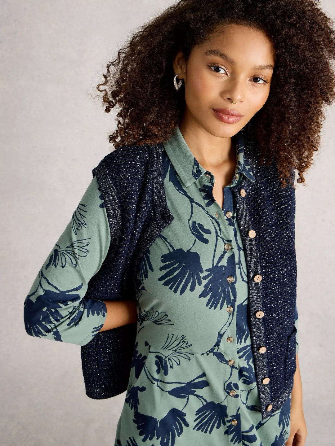 DARK NAVY BELLE SPARKLE TANK TOP