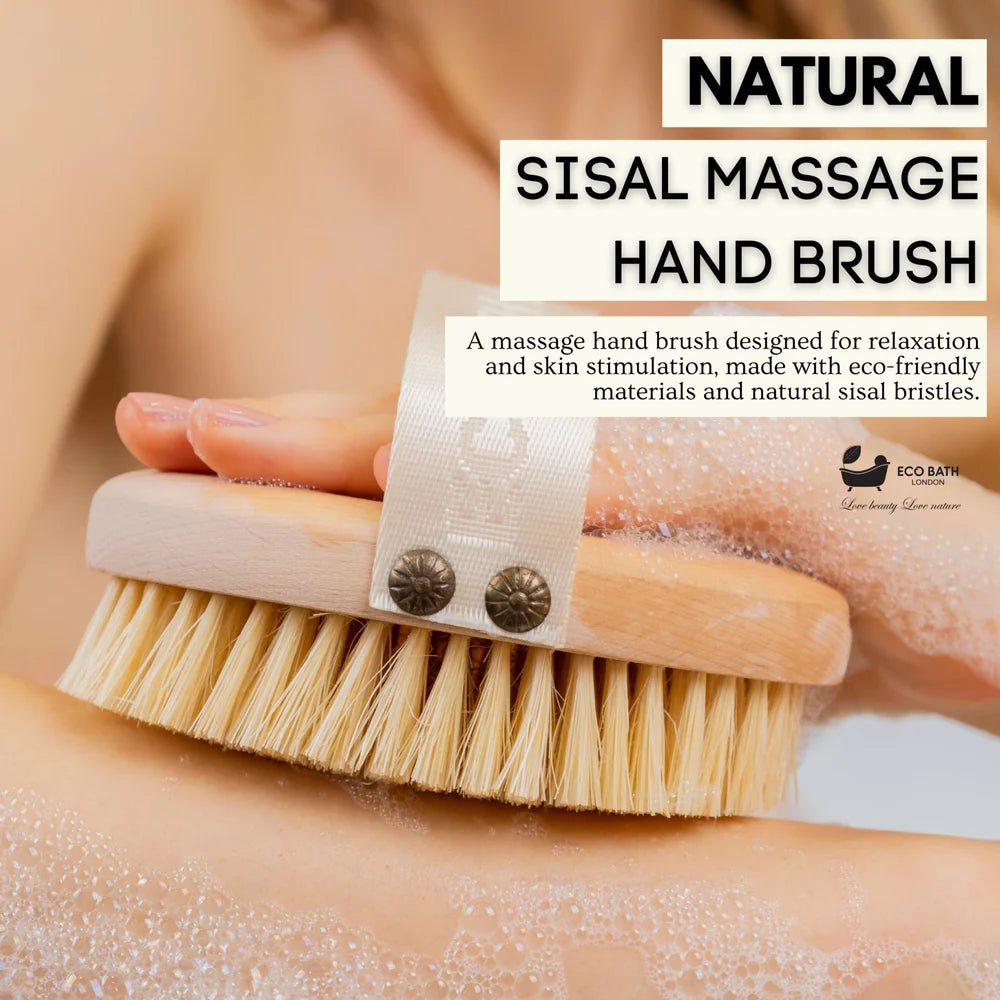 NATURAL BRISTLE MASSAGE HAND BRUSH