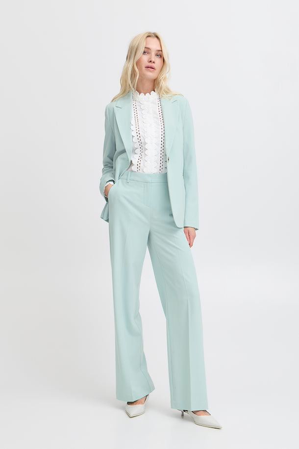 DANTA WIDE LEG PANTS CROP BLUE HAZE