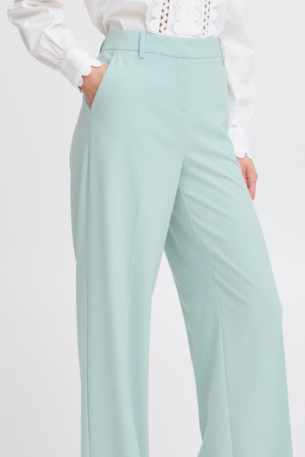 DANTA WIDE LEG PANTS CROP BLUE HAZE