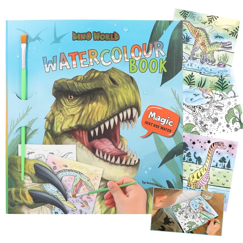 DINO WORLD WATERCOLOUR BOOK