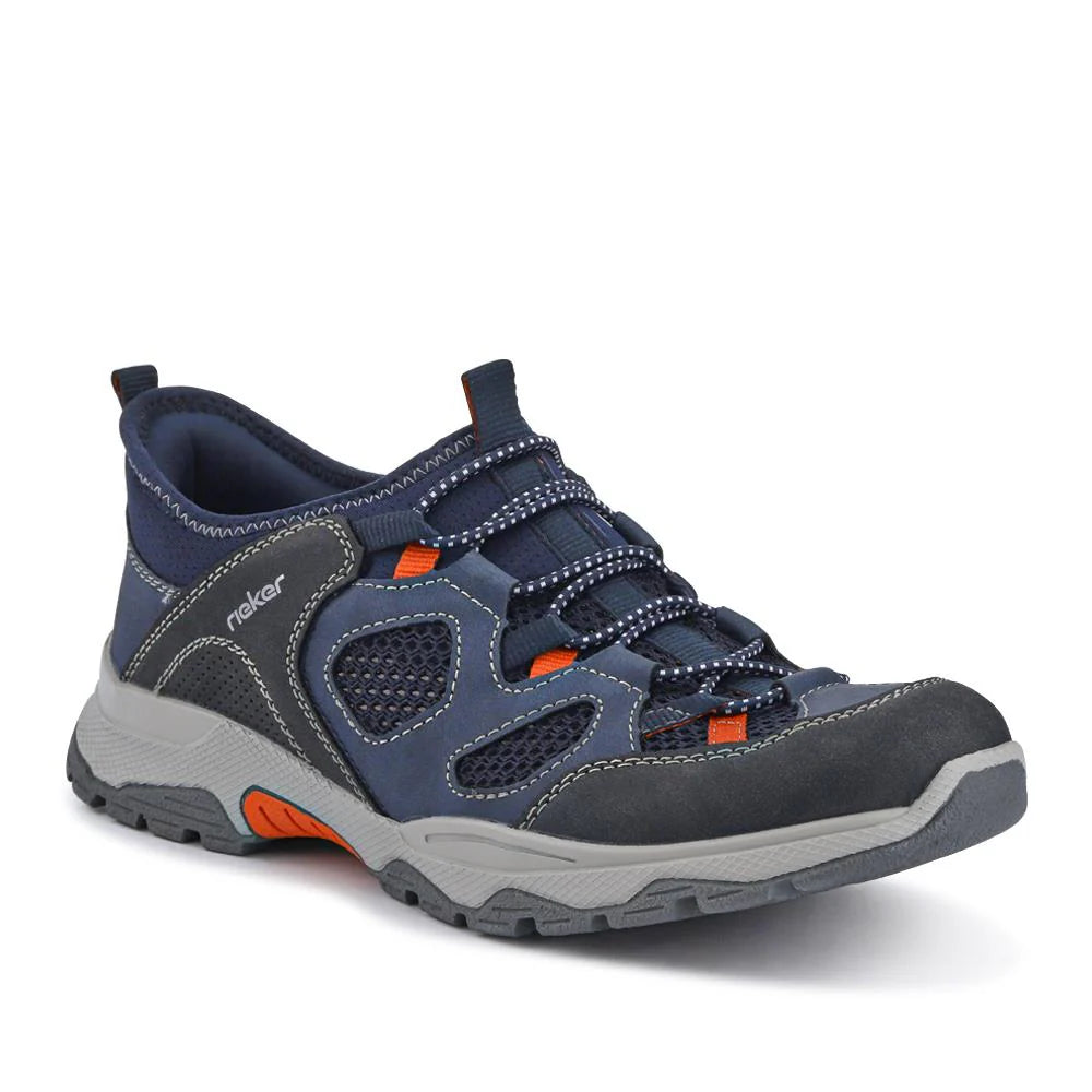 B8350-14 MEN'S SHOES BLUE GESTROBELT