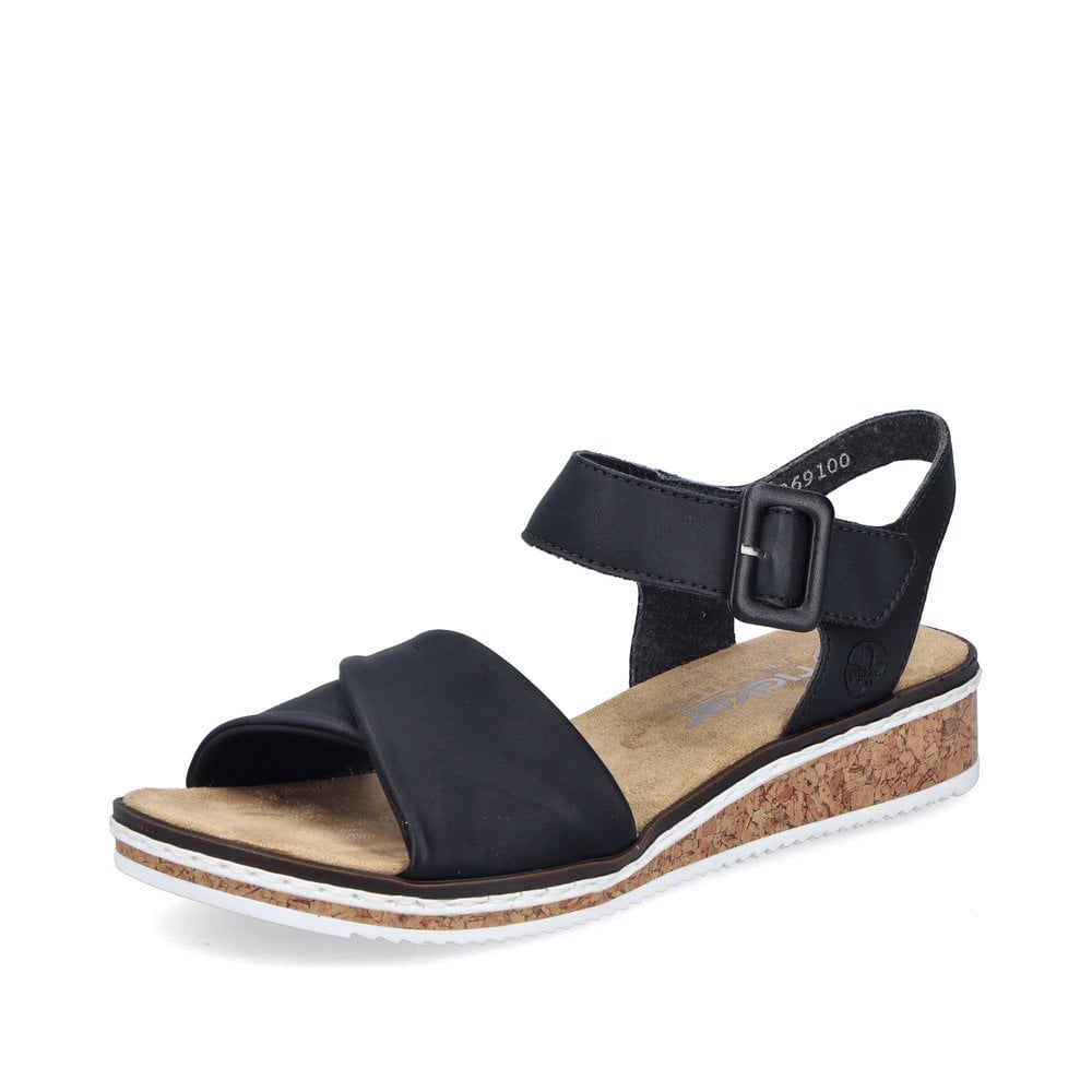 V3691-00 LADIES' SANDALS BLACK SEITL. ANFLECHTER