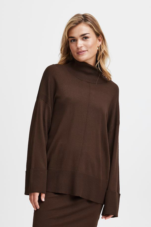 CHOCOLATE MOLE ALMA KNITTED ROLL NECK JUMPER
