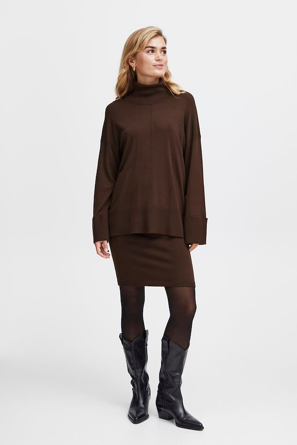 CHOCOLATE MOLE ALMA KNITTED ROLL NECK JUMPER