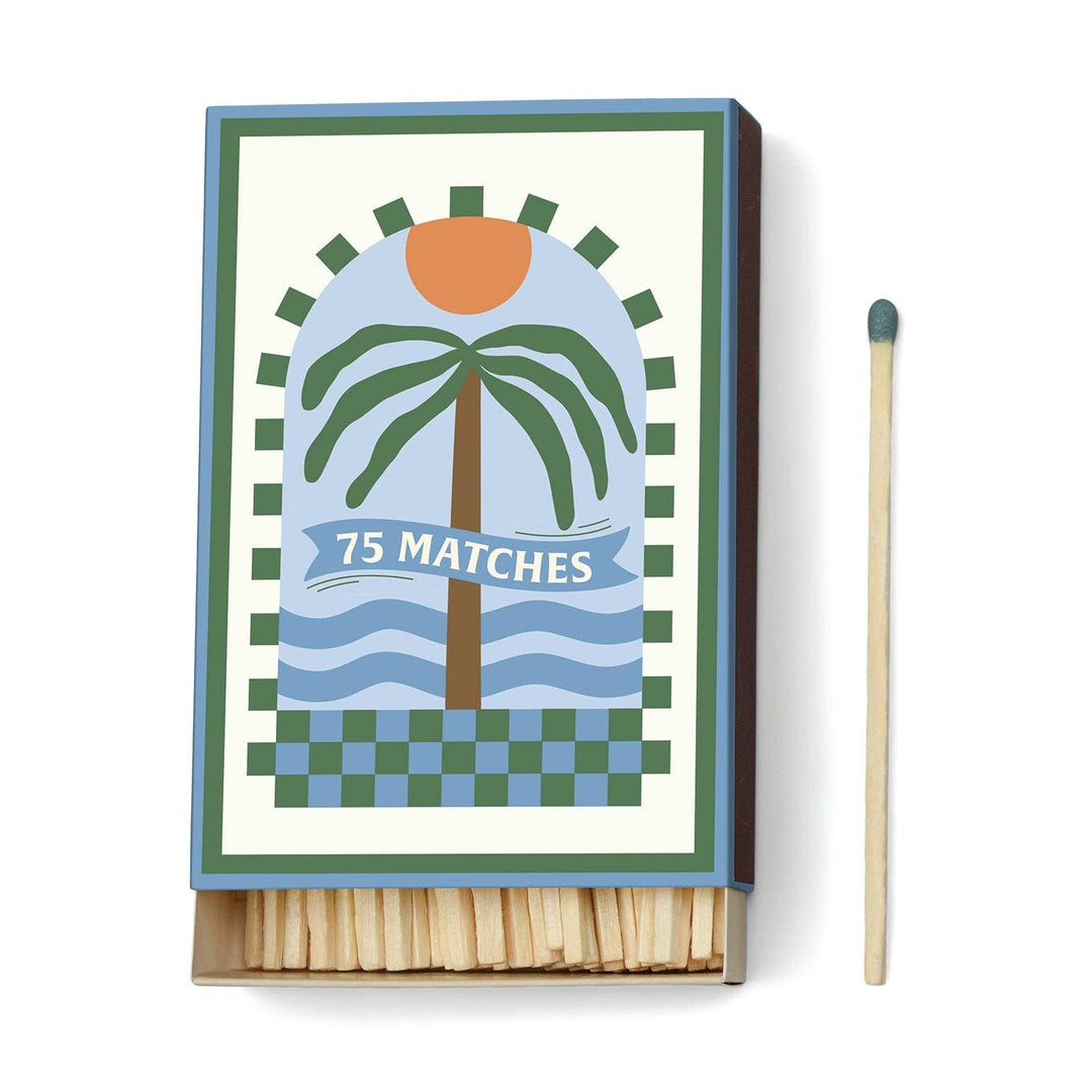 75 BOXED MATCHES PALM TREE