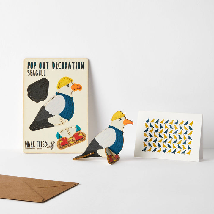 Pop Out Seagull Greeting Card