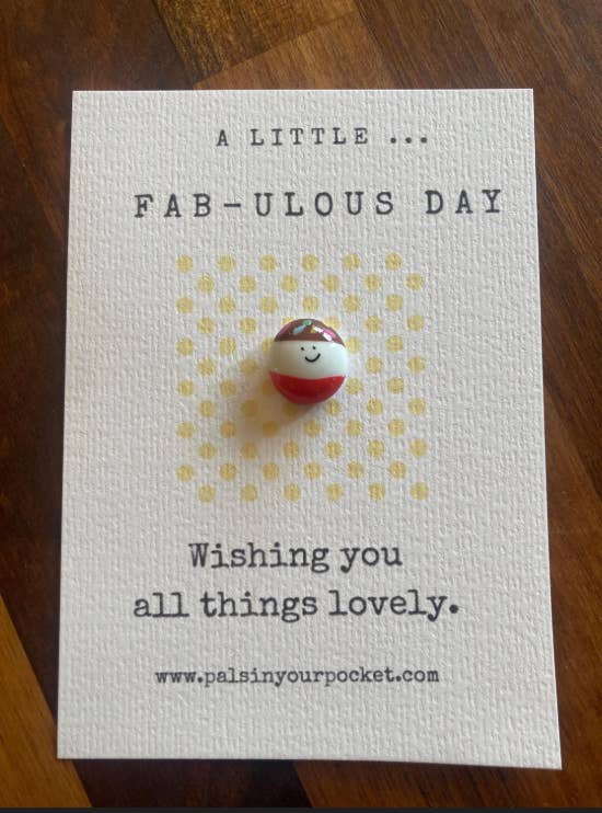 Fab lolly. White card| Kraft charm. Foodie.