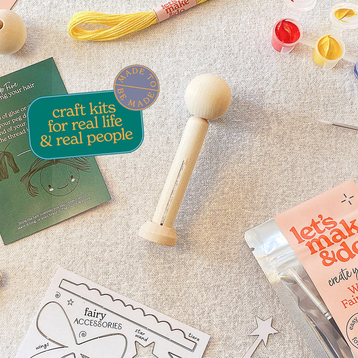 Create Your Own Fairy Wooden Peg Doll Kit