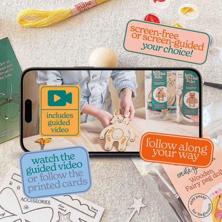 Create Your Own Fairy Wooden Peg Doll Kit