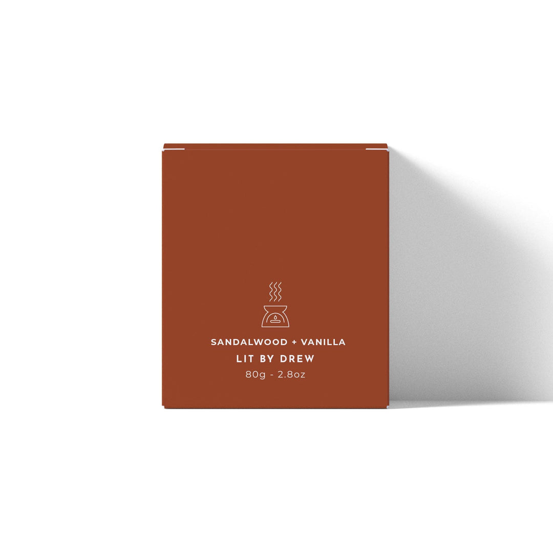 Sandalwood & Vanilla Eco Friendly Boxed Soy Wax Melt: Sandalwood + Vanilla
