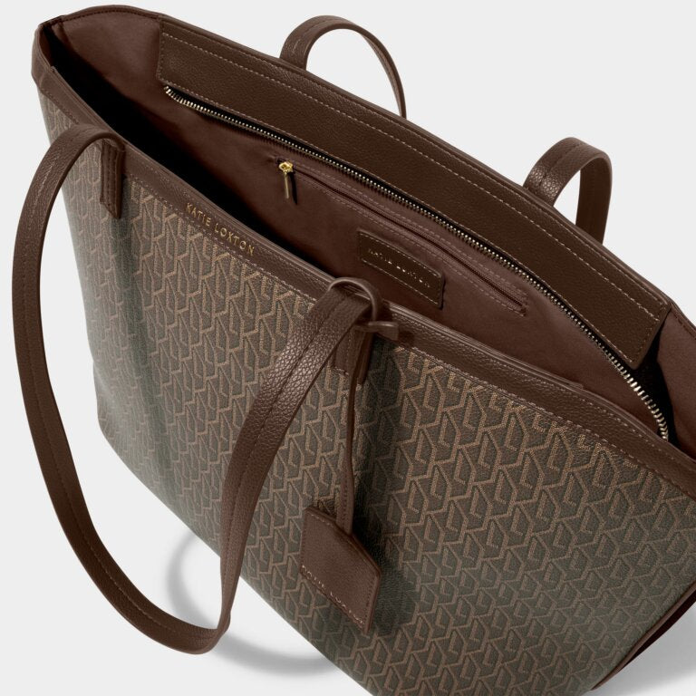 CHOCOLATE SIGNATURE TOTE BAG