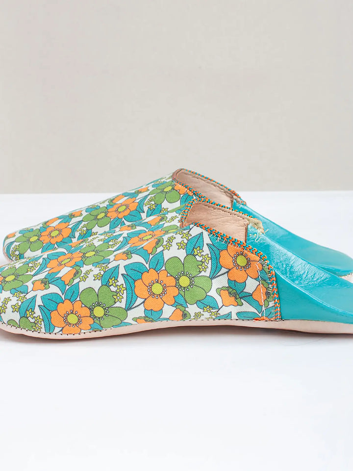 DUCK EGG MARGOT LEATHER SLIPPER