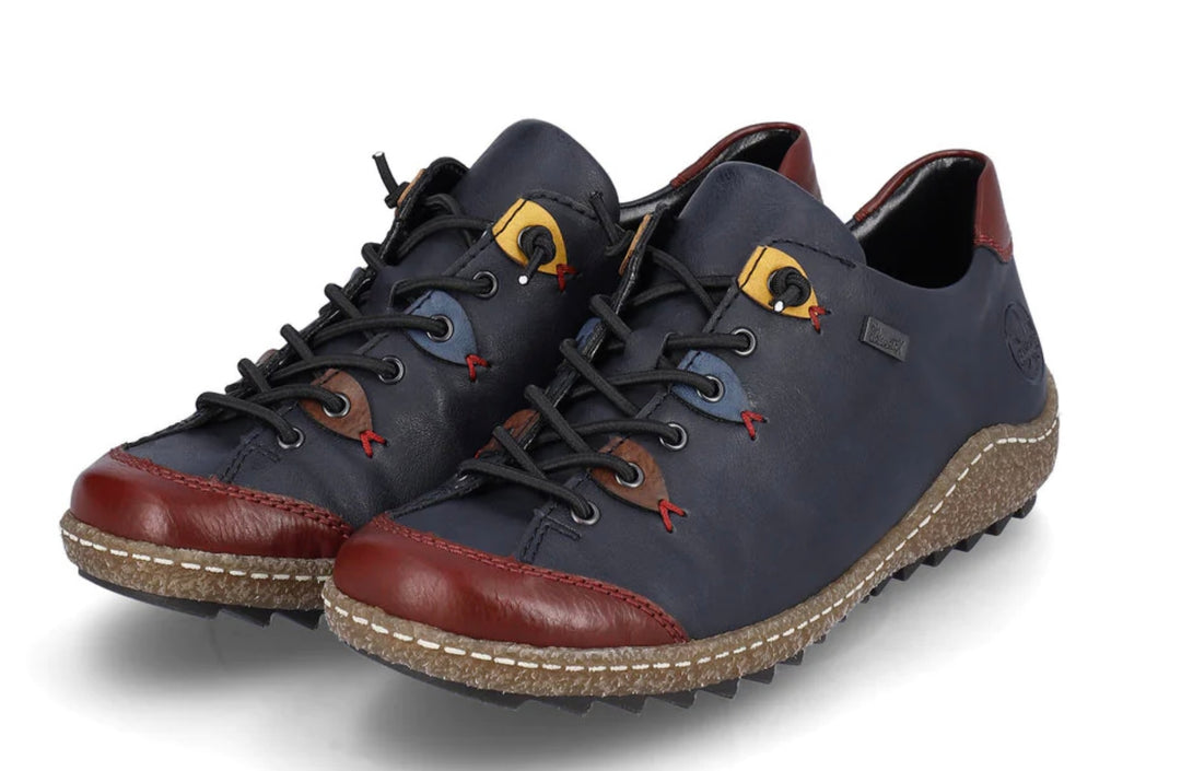 NAVY LIV LACE UP SHOE