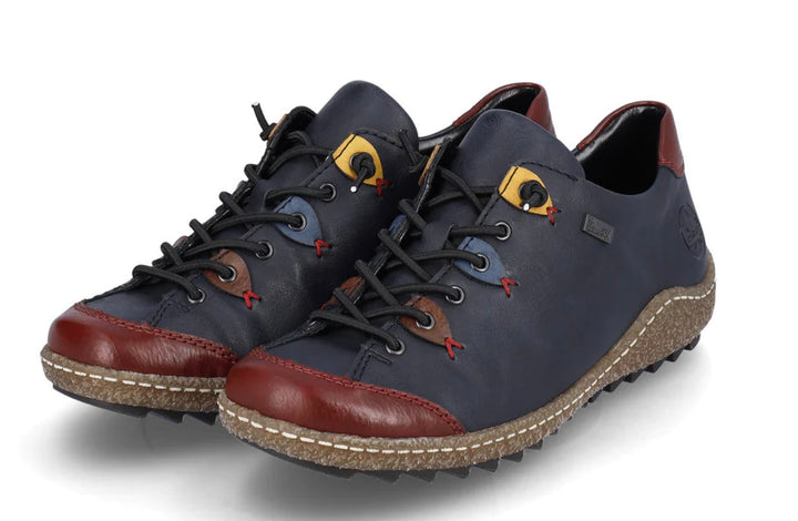 NAVY LIV LACE UP SHOE