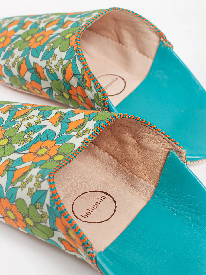 DUCK EGG MARGOT LEATHER SLIPPER