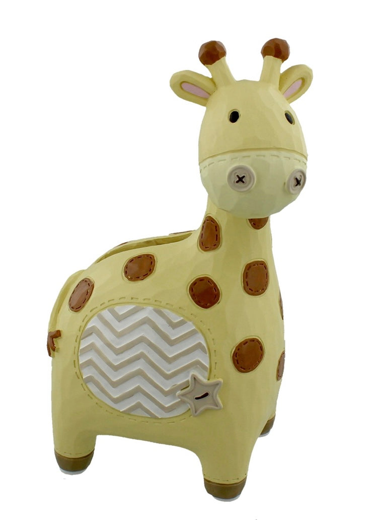 NOAH’S ARK GIRAFFE RESIN MONEY BOX
