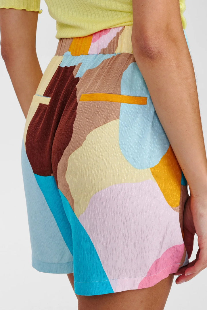 CRYSTAL BLUE ZIGGIE SHORTS