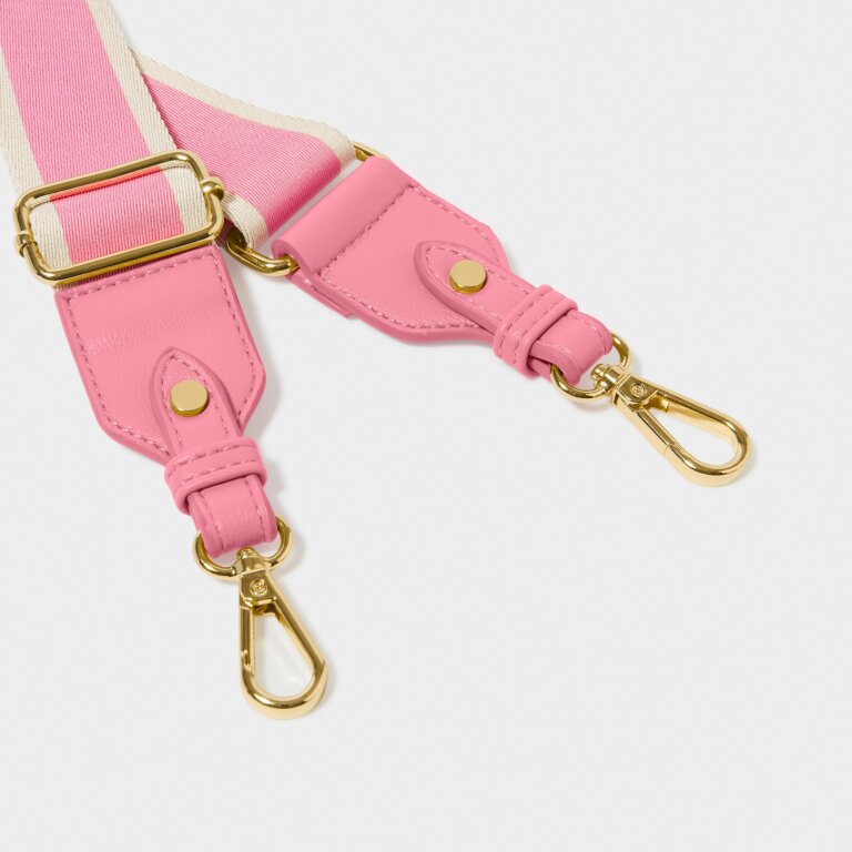 CANVAS CLOUD PINK STRIPE BAG STRAP