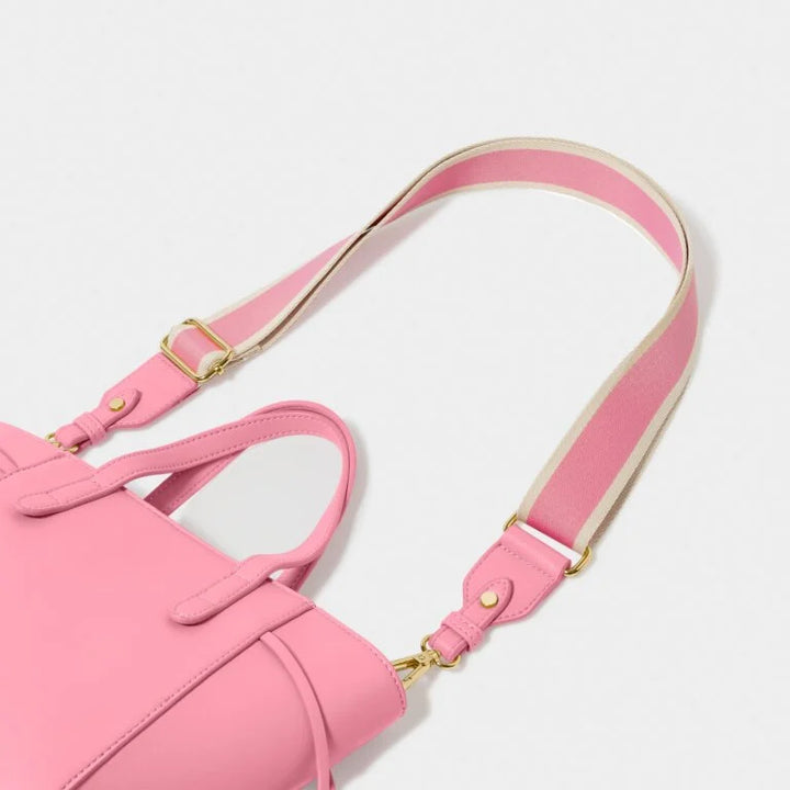 CANVAS CLOUD PINK STRIPE BAG STRAP