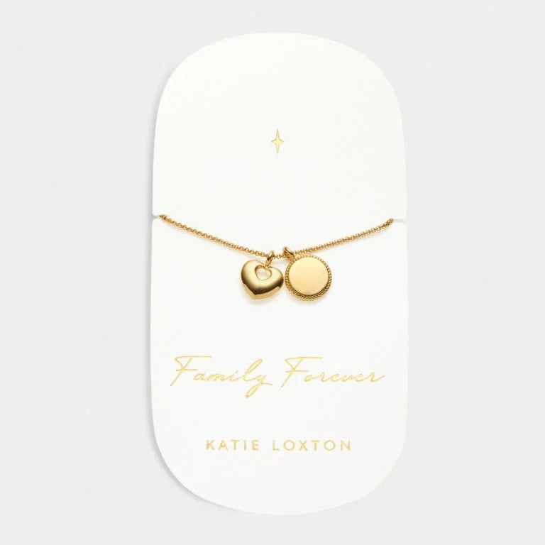 FAMILY FOREVER WATERPROOF GOLD CHARM BRACELET