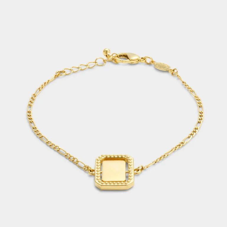 MISS TO MRS WATERPROOF GOLD BRIDAL CHARM BRACELET