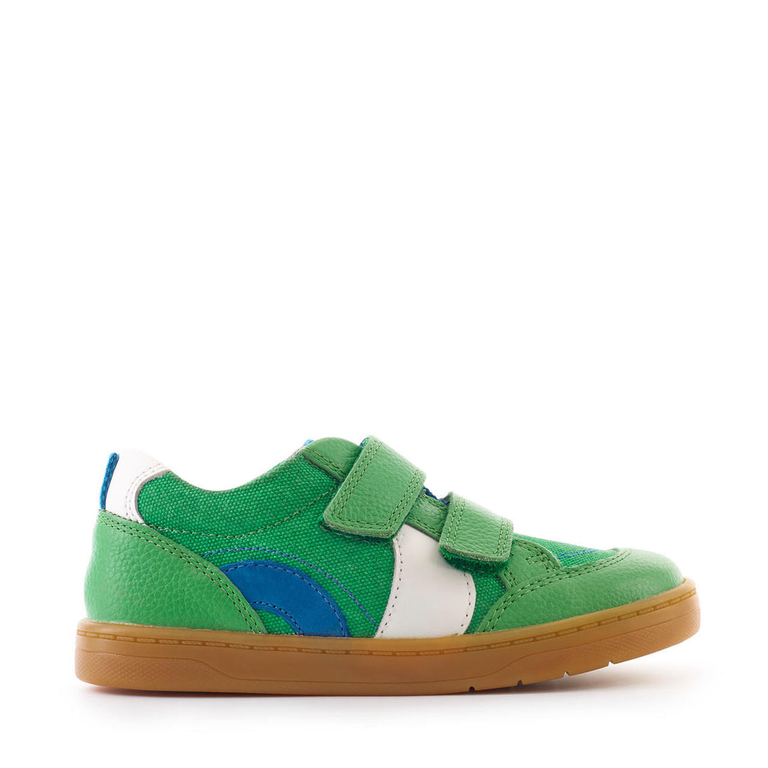 ENIGMA GREEN LEATHER/CANVAS SHOE