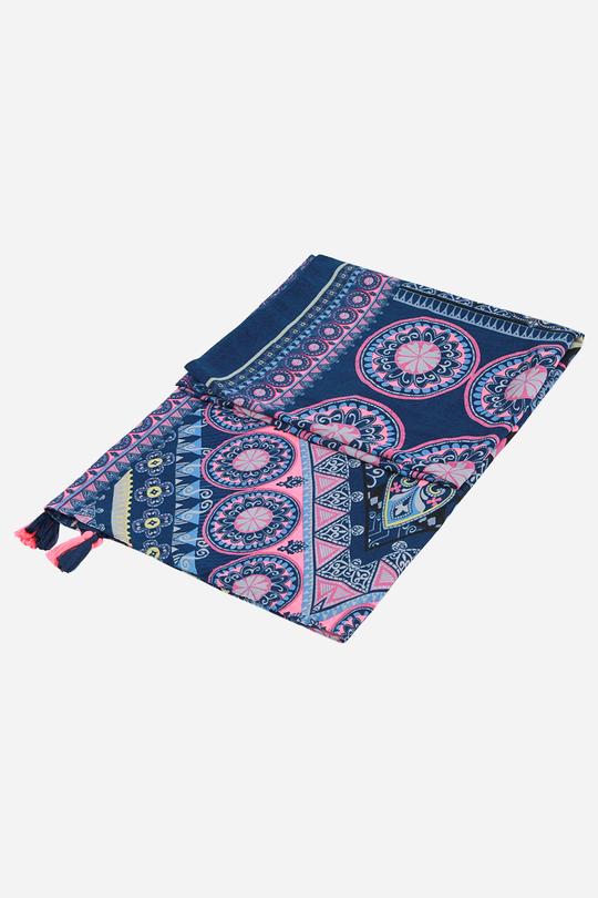 PURPLE MOSAIC MANDALA SCARF