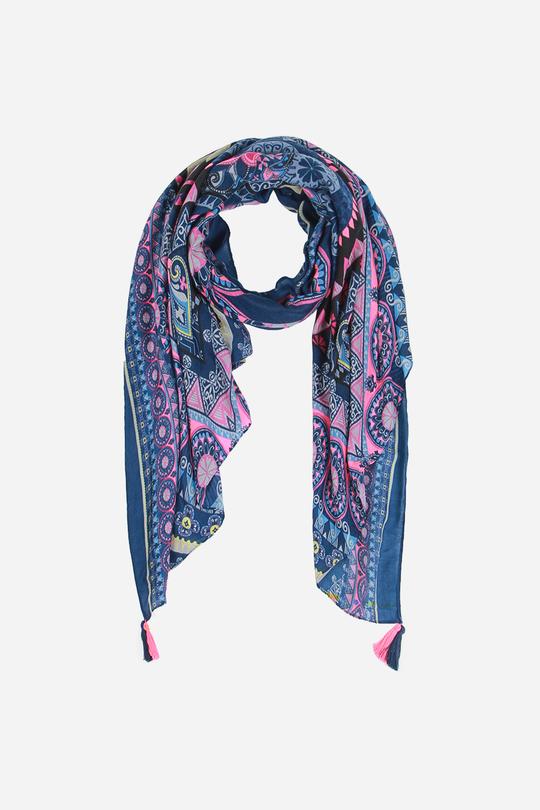 PURPLE MOSAIC MANDALA SCARF