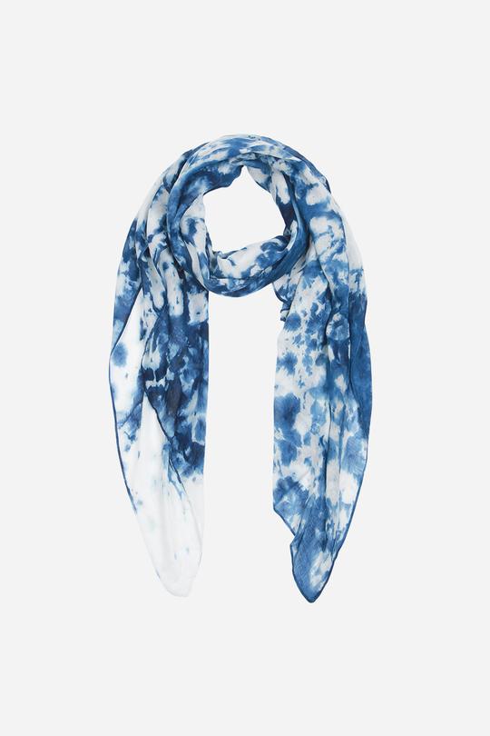 NAVY TIE DYE SCARF